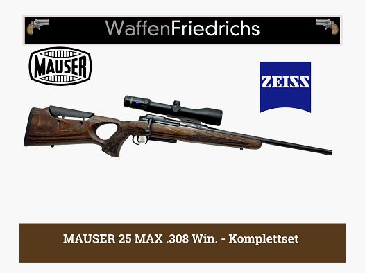 MAUSER 25 MAX Komplettset Zeiss - Waffen Friedrichs