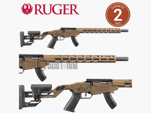 Carabine RUGER Précision Rimfire Bronze 46cm Cal 22 Lr