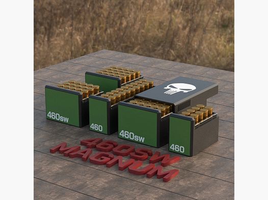 Filamelt ammunition box / Ammo Box .460 S&W Magnum – cartridge box 'sliding lid' – 10 / 20 / 25 / 50 rounds