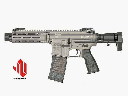 Daniel Defense DDM4 PDW SBR S-AEG mit ESHOOTER ETU, Silbergrau