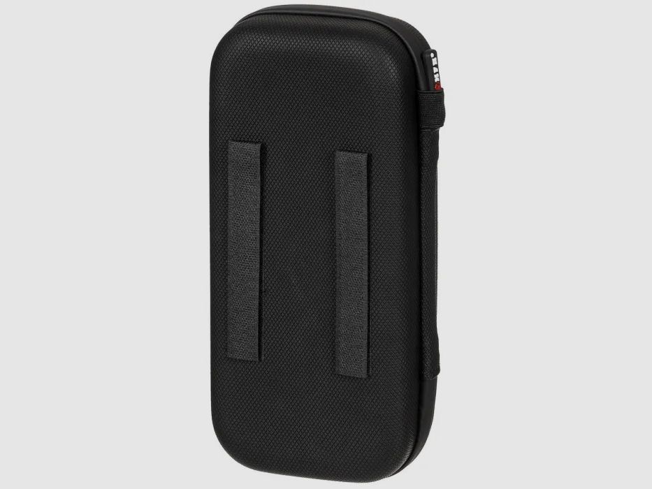 Coque rigide, grande, avec boucles en velcro, noire