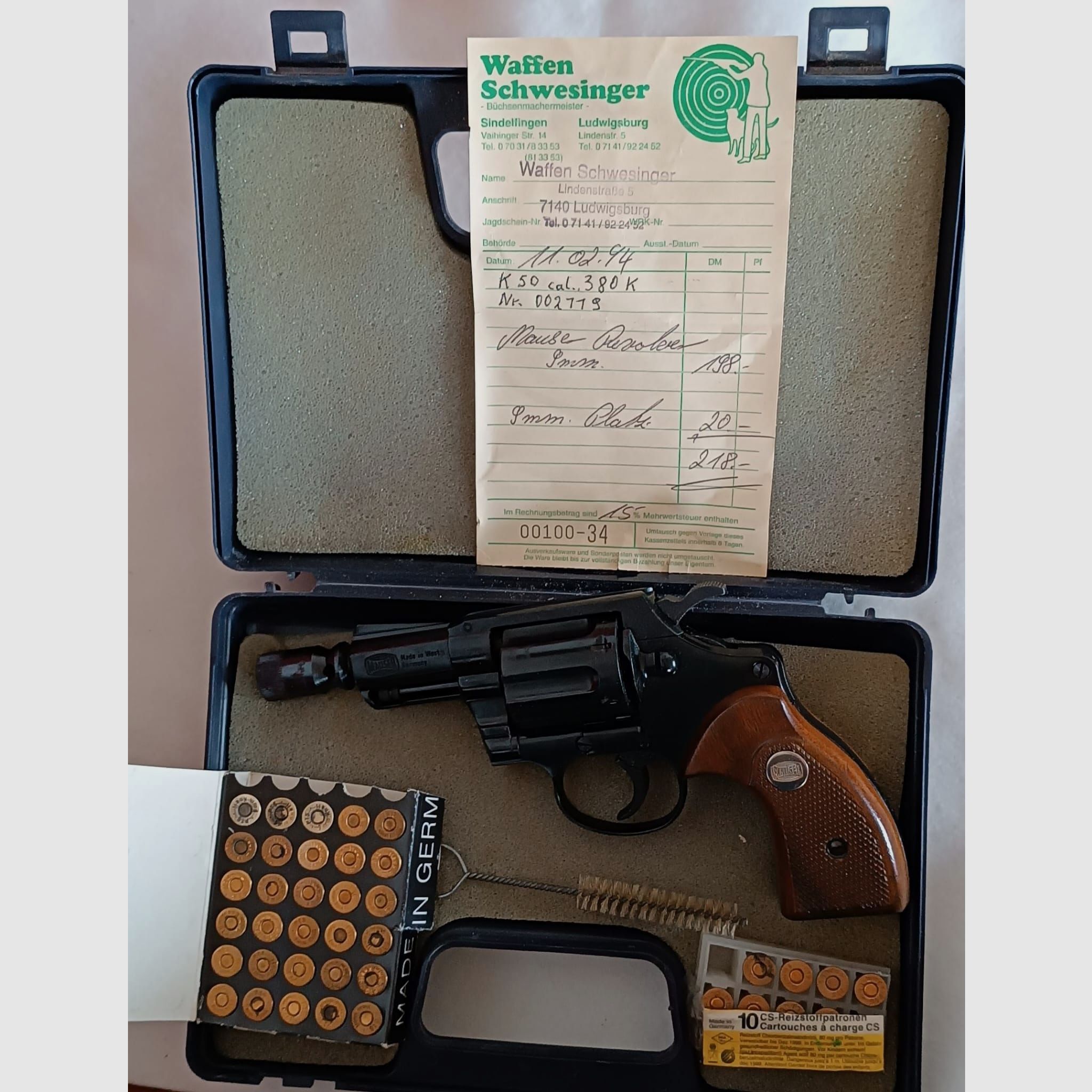 Mauser  K50 9mm  Schreckschuss /Gaspistole  Revolver