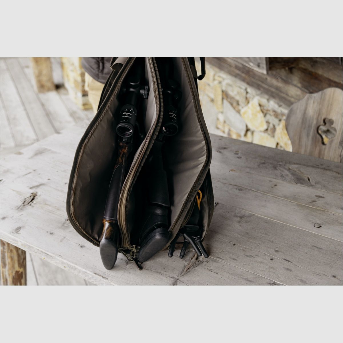 BLASER Doppelfutteral Essential Teak 128cm