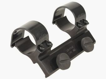 Weaver 1" Odczepiane Ringi Montażowe Wysokie Błyszczące Czarne 25,4mm wysokie, BH mm