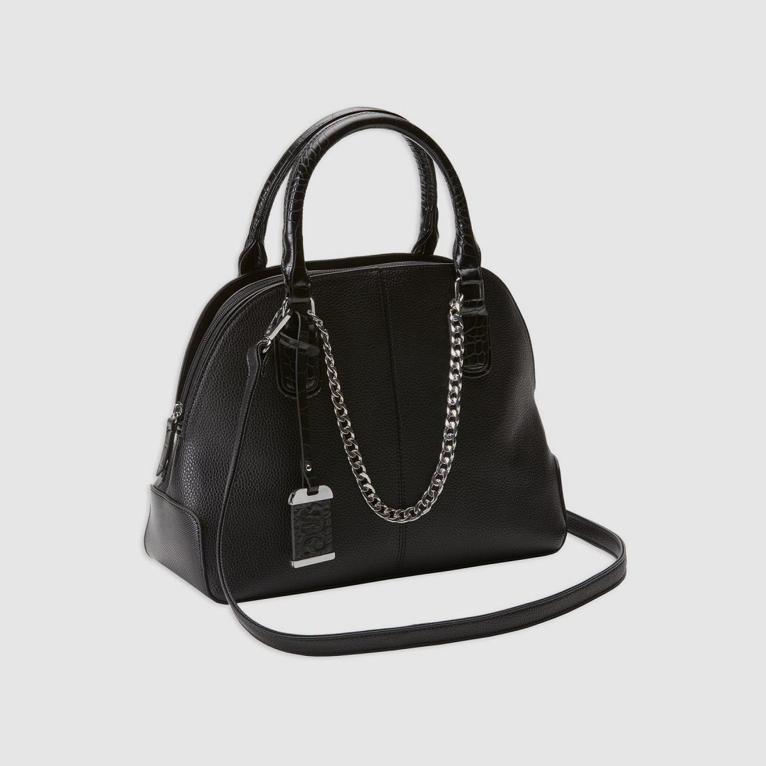 Handtasche Satchel Style - Schwarz