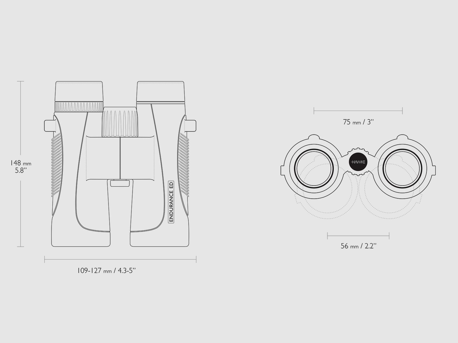 Hawke 36206 ENDURANCE ED 10x42 FERNGLAS Czarny
