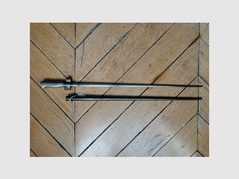 Schöne Bajonett LEBEL 1886/93/15 – Griff aus Maillechort – Waffen in TBE und mit derselben Nummer, Bild 3 von 11
