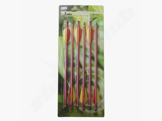 BUCHNER Wholesale Crossbow Bolts 14 inches made of aluminum red (36 cm)