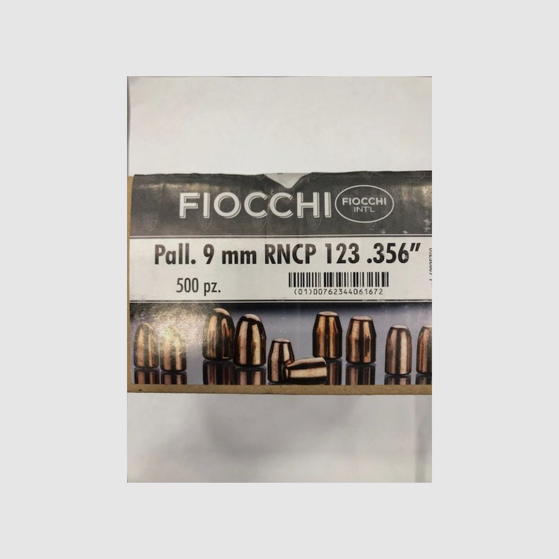 FIOCCHI BALAS CUBIERTAS DE COBRE 9MM RNCP GR123