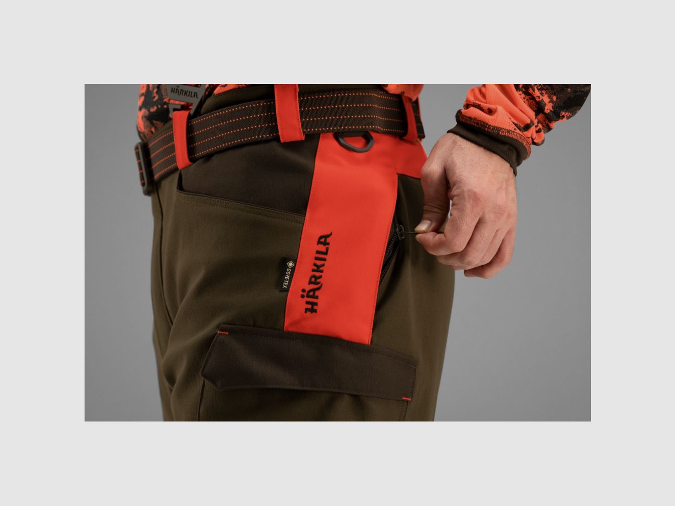 HARKILA WILDBOAR PRO HOSEN ORANGE / GRÜN, Bild 4 von 8