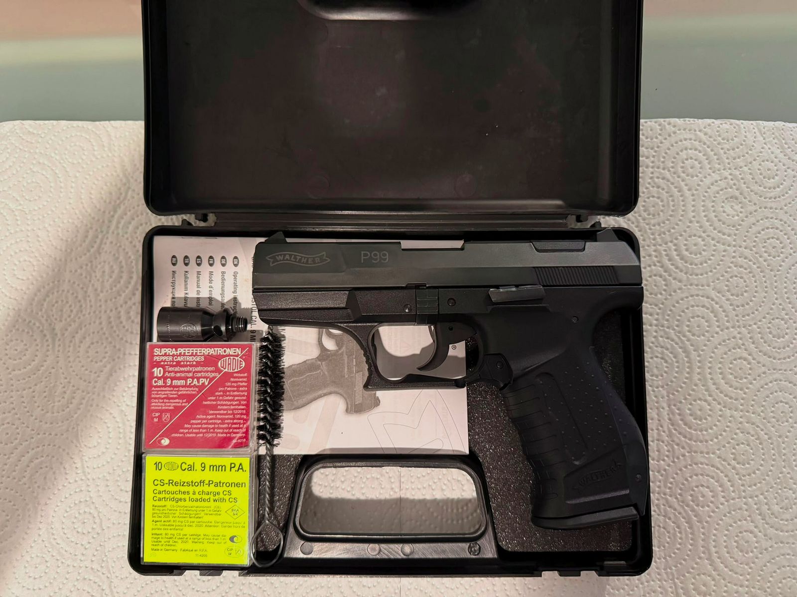 Walther P99  9mm P.A.K (arme de tir de détresse)