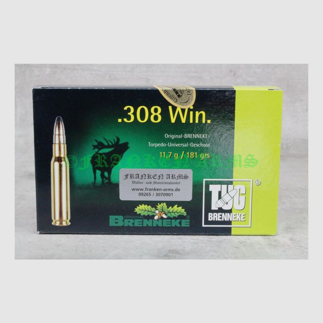 Brenneke TUG .308 Win. 181gr. 11,7g 20 stuks staffelprijzen