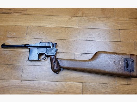 Zeldzame Mauser C96-pistool, model 1930 – Mauser-fabricage voor de Chinese Revolutie – Originele Mauser kolfholster – 10 schoten in kaliber 7,63 Mauser – Gewoon een prachtig stuk!