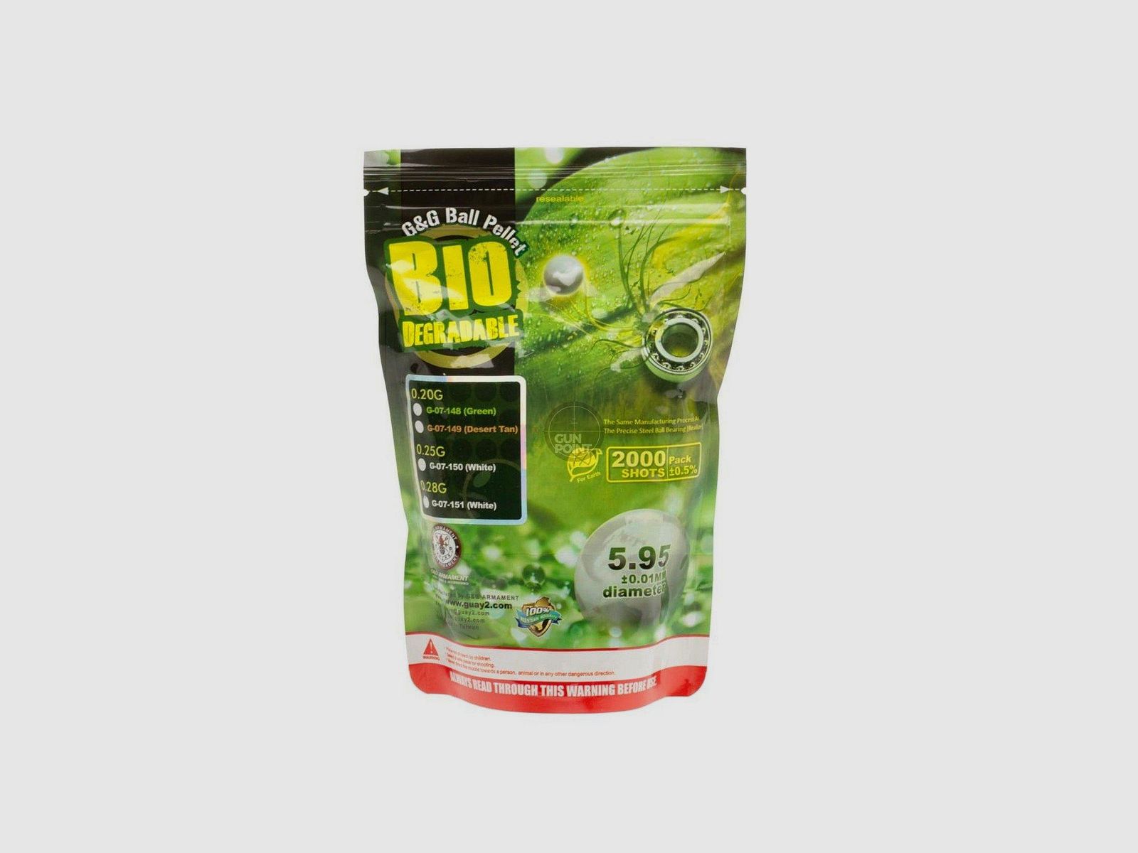 G&G 0.28g Bio Precision BBs 2000rds-Wei