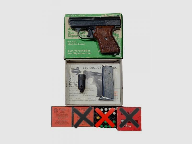 Rhöner Sportwaffen GMBH 8mm SM Mod 15 mit 7er Magazin Schreckschuss Pistole