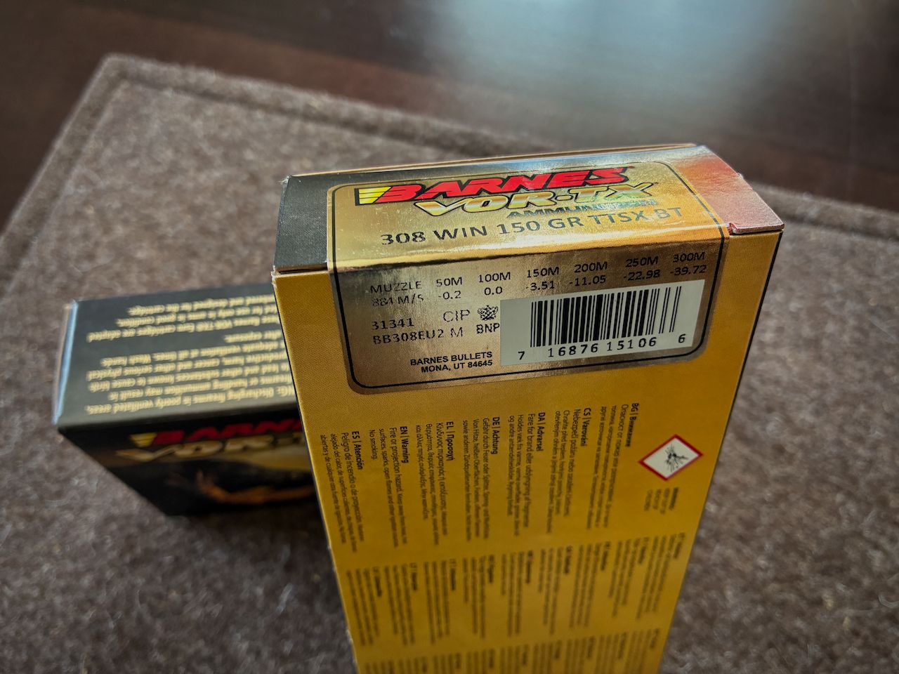 2 Packungen Barnes Vor‑TX Euro TTSX 150 gr (.308 Winchester)