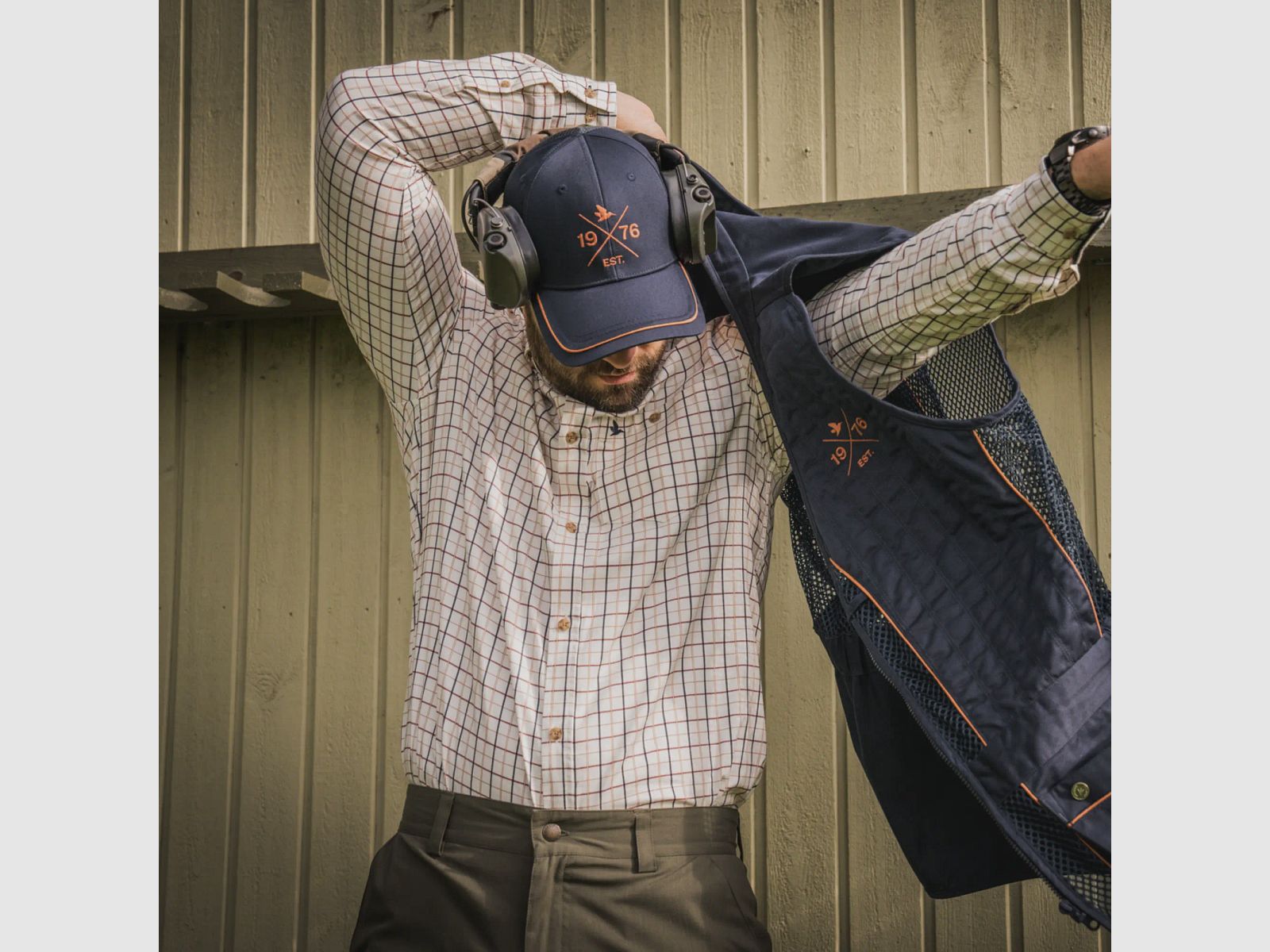 Seeland Jachtshirt Oxford Classic Blauw/Merlot Check