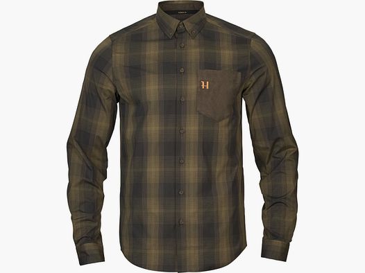 Härkila Hemd Akkan Willow Green/ Shadow Brown