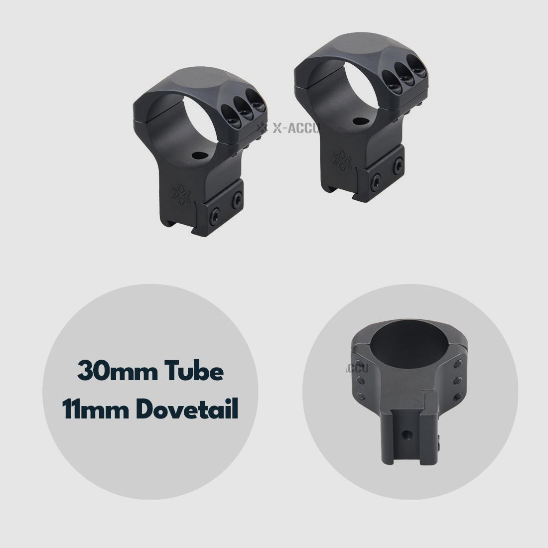 Vector Optics XASR-3006 X-Accu Montaggio per Tubo da 30mm 11mm Dovetail, h= 38mm
