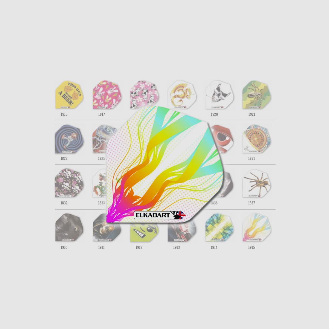 Elkadart Flights Rainbow Diamond Form 3 StĂĽck