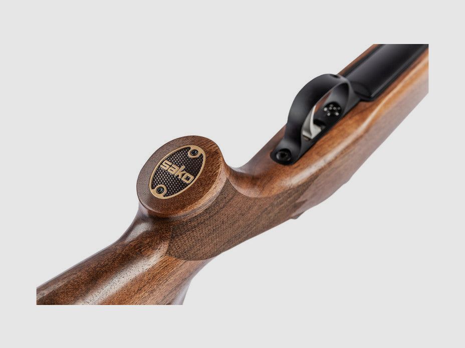 SAKO 90 HUNTER .375 H&H, Linksversion, schwarz, Lauflänge 24,5", Drall 12", S90 Abzug, 4 Schuss, geölter Holzschaft mit bayer. Backe, mit Visierung, Bild 3 von 5