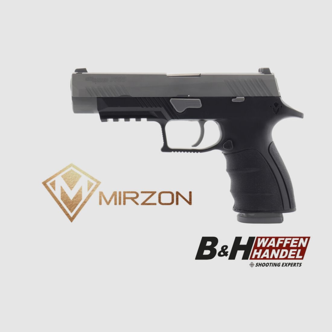 MIRZON Griffstück / Griffmodul Enhanced Black für Sig Sauer P320 Pistole