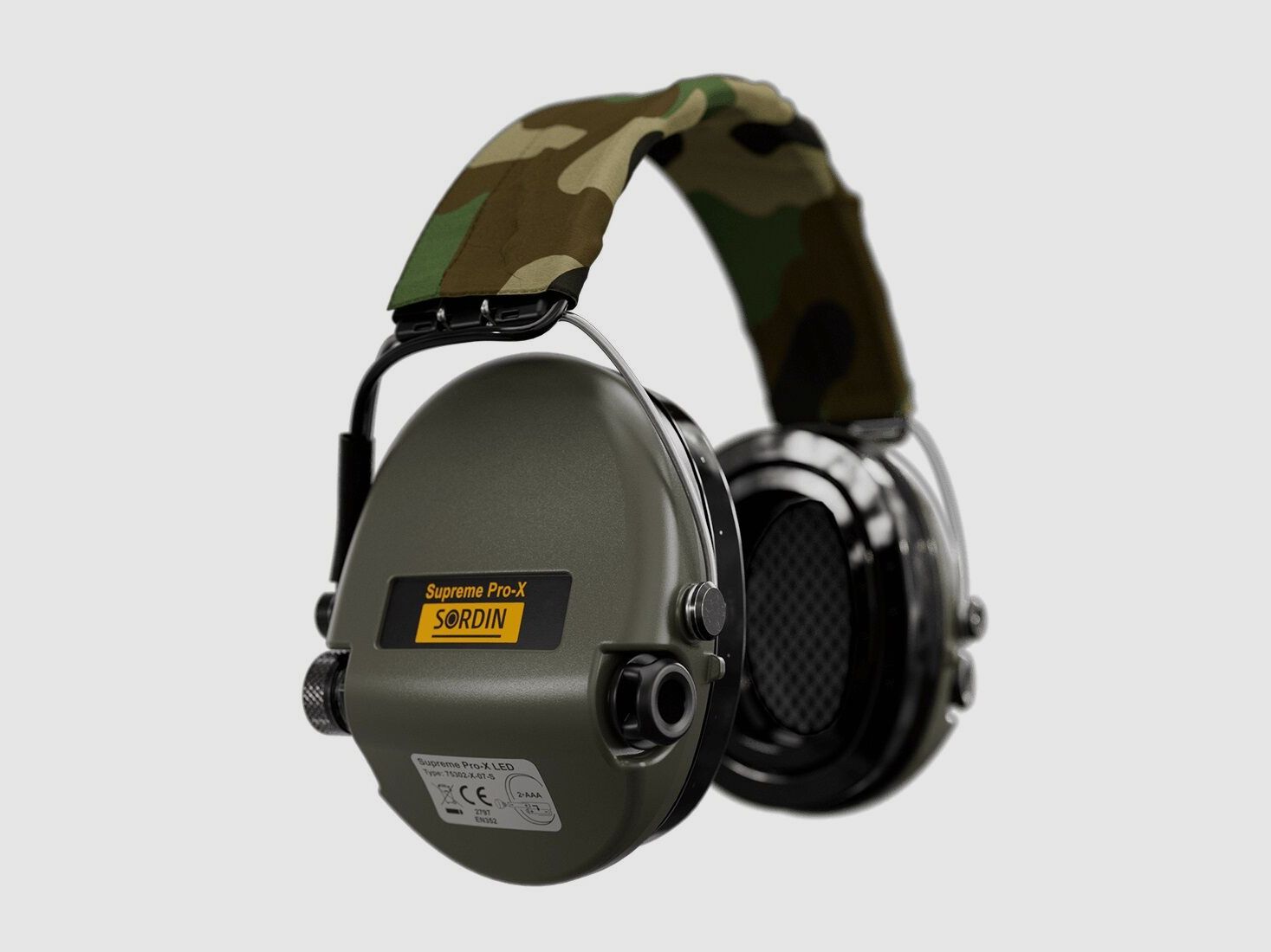Słuchawki ochronne Sordin Supreme Pro X LED - Zielony / Camo