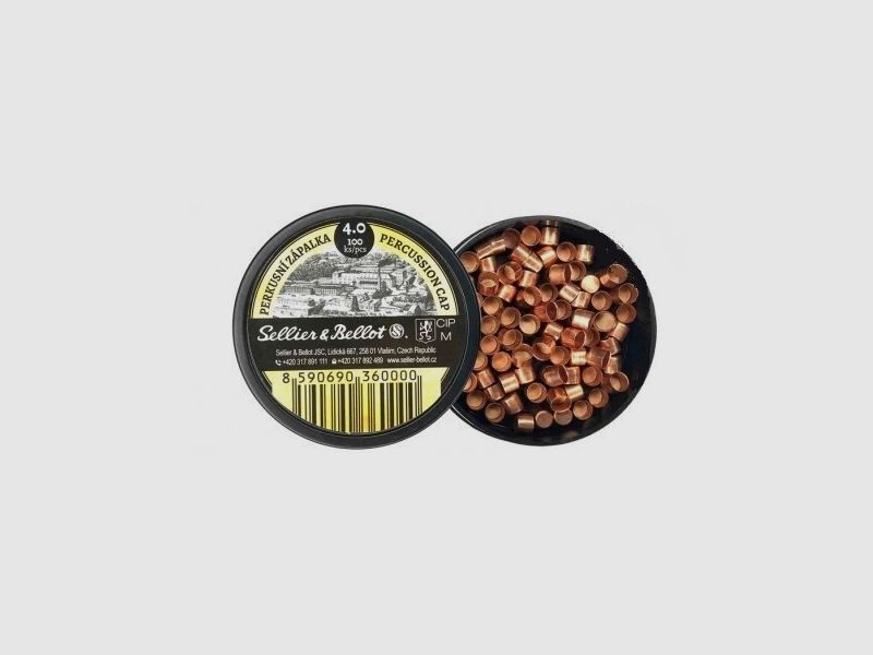 Zündhütchen Schwarzpulver 4.0 Sellier & Bellot Kat. D
