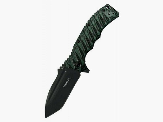 Defcon Proelia Tanto Taschenmesser, matt-schwarze Klinge, grün-schwarzer Griff
