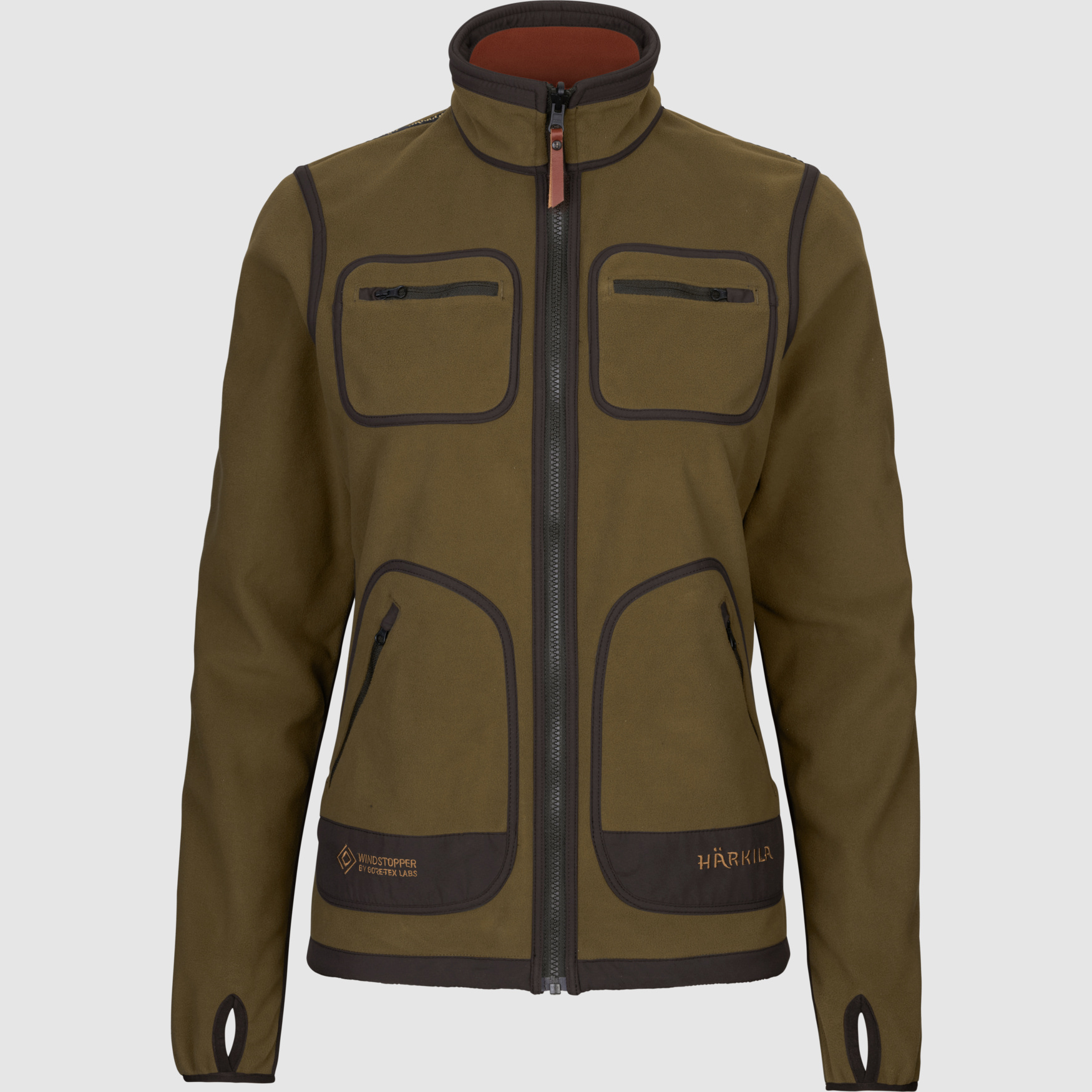 Härkila Kamko Fleece Damen Dark Olive/Arabian Spice, S