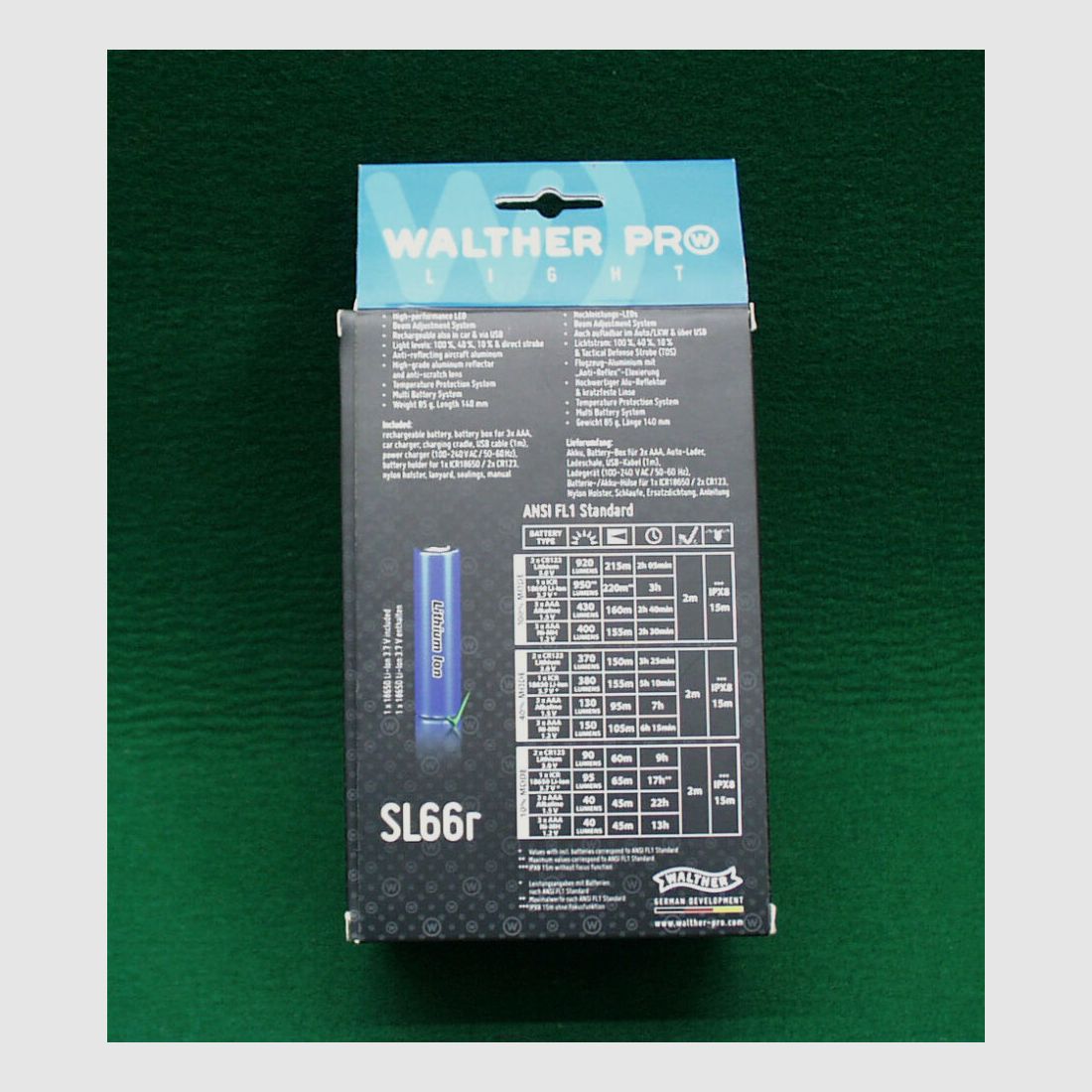 Walther SL66r flashlight