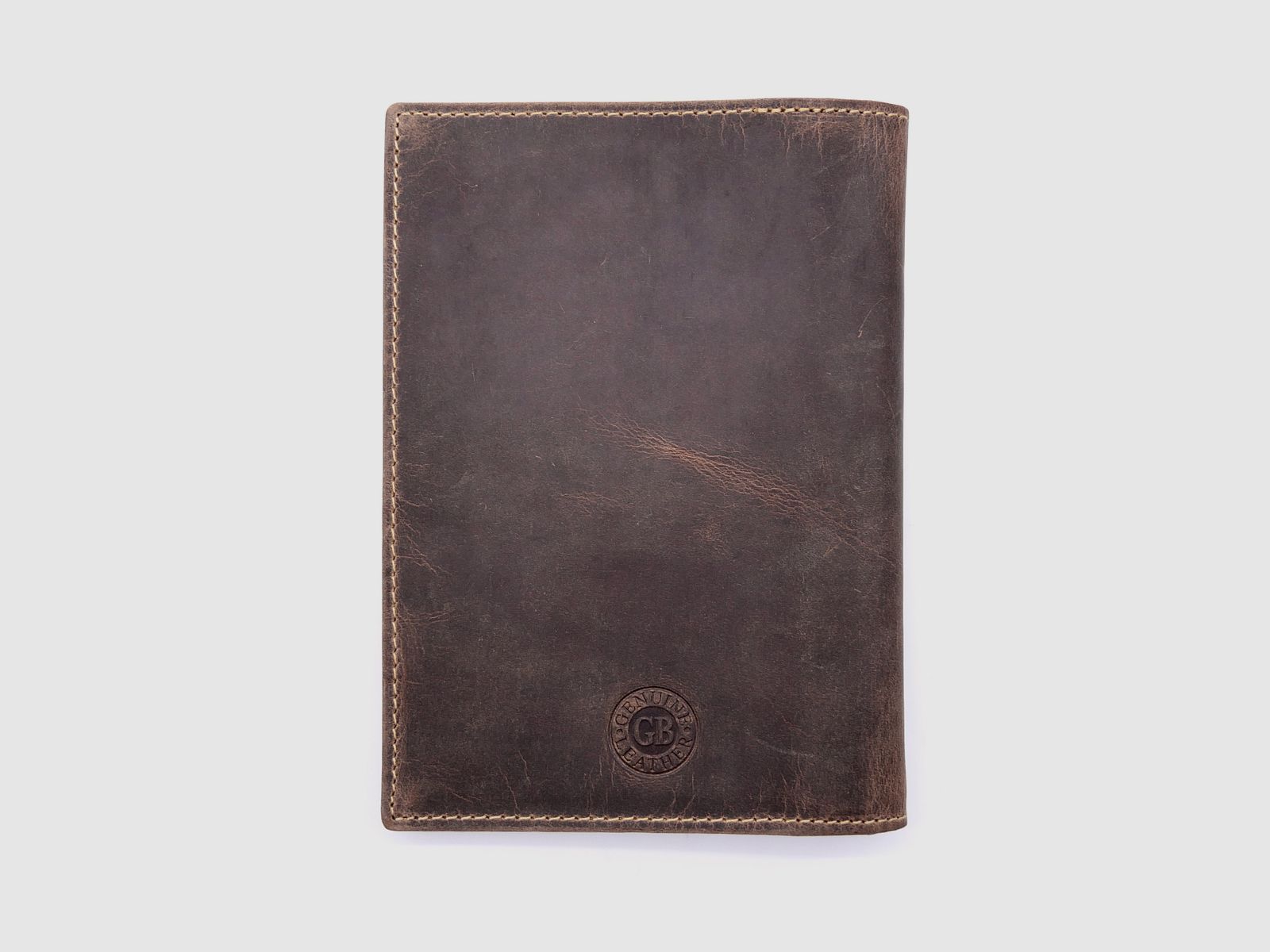 Greenburry leather fishing license folder ID folder case fish brown 328B-fish-25