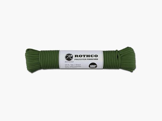 Rothco Rothco Fallschirmleine Polyester Type III 550 lbs - Grün