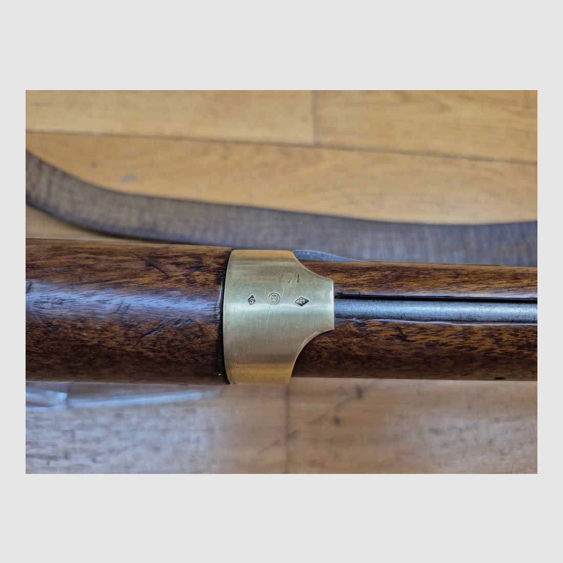 Seltenes Infanteriegewehr Marine Modell 1842 T (nicht T bis) – Königliche Manufaktur Tulle 1847 – Modifiziert mit Zügen und repariert in Tulle 1861 – Gut lesbares Emblem und homogener Zustand – Wunderschönes Holz mit schönen Stempeln – Guter Lauf und mechanischer Zustand – TBE+, Bild 22 von 43
