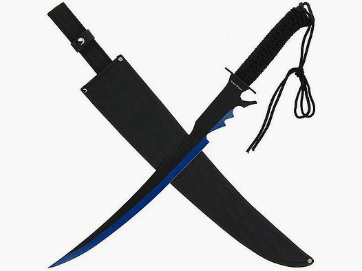 Fantasy sword with blue anodized blade