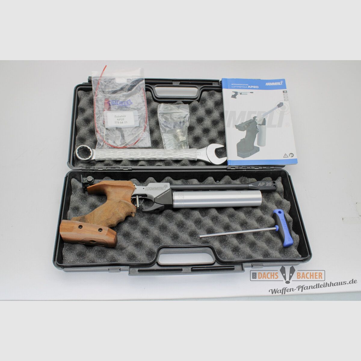 LP Luftpistole Hämmerli AP20 PRO Kal 4,5mm inkl Koffer und Kleinteile Kartusche bis 6/23 F-Zeichen