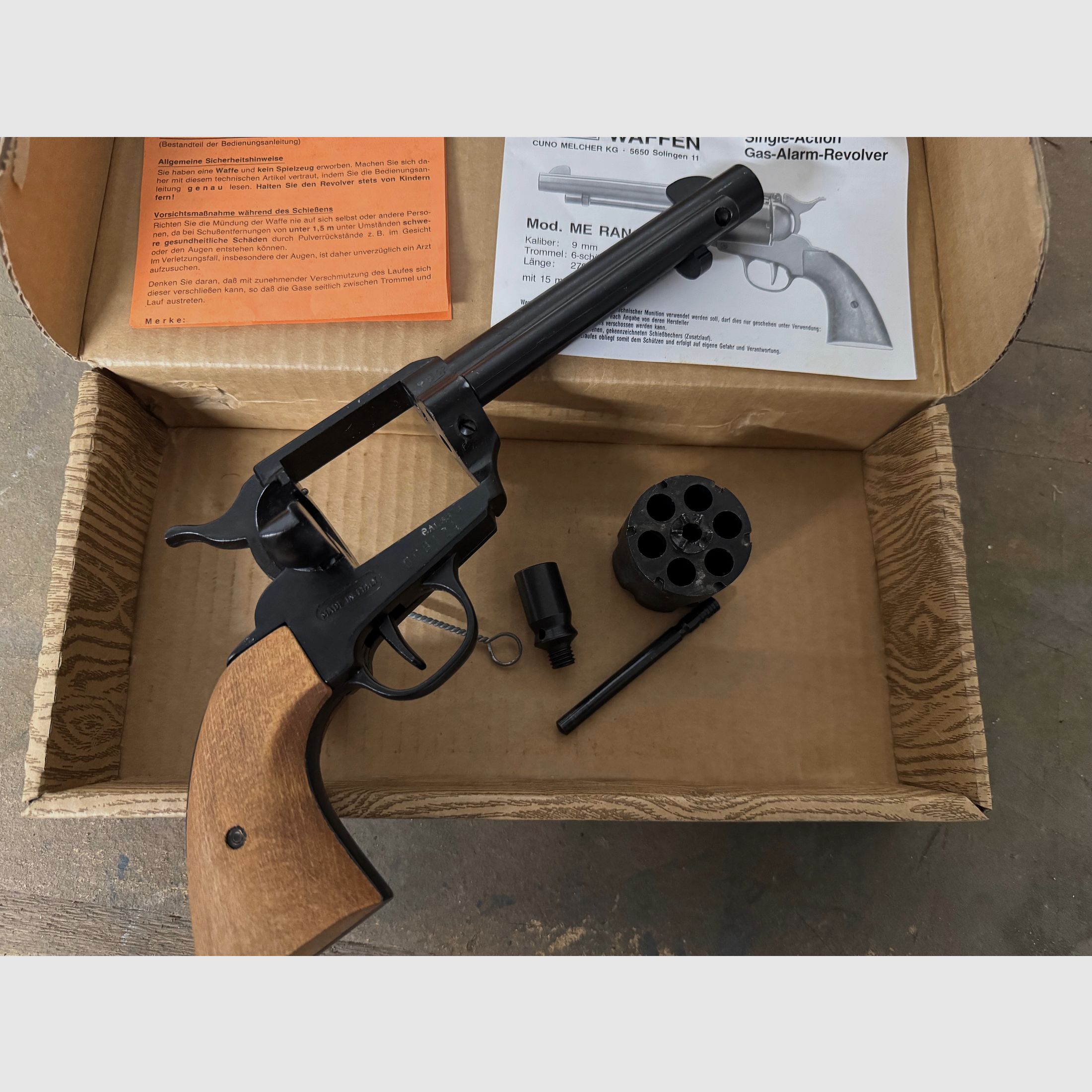 Sammlerstück!!! ME Ranger / SAA Nachbau * 9 mm  * PTB 419 mit Zubehör SSW Schreckschuss