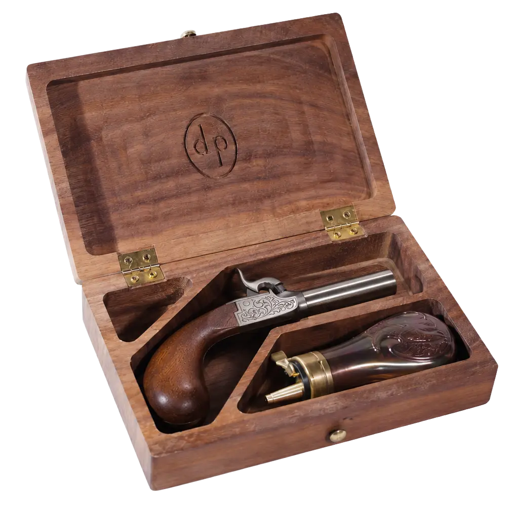 Pedersoli L330 Derringer Liegi Luxury Cal. 44 in Wooden Case
