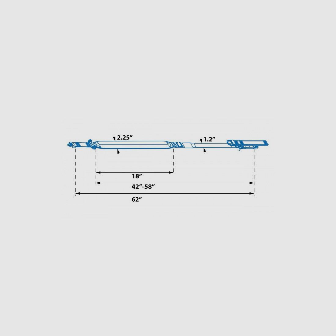 UTG® BOLLA® 2-TO-1 Point Conversion QD Sling, Nero #PVC-GB508B, immagine 5 di 5
