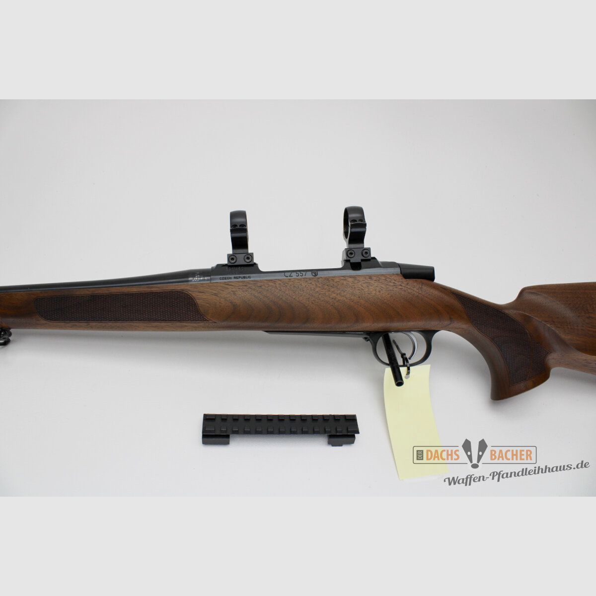 Rep. Büchse CZ 557 LUX Kal. 8x57 Mündungsgewinde mit Schiene und 30er Ringen, Bild 3 von 8