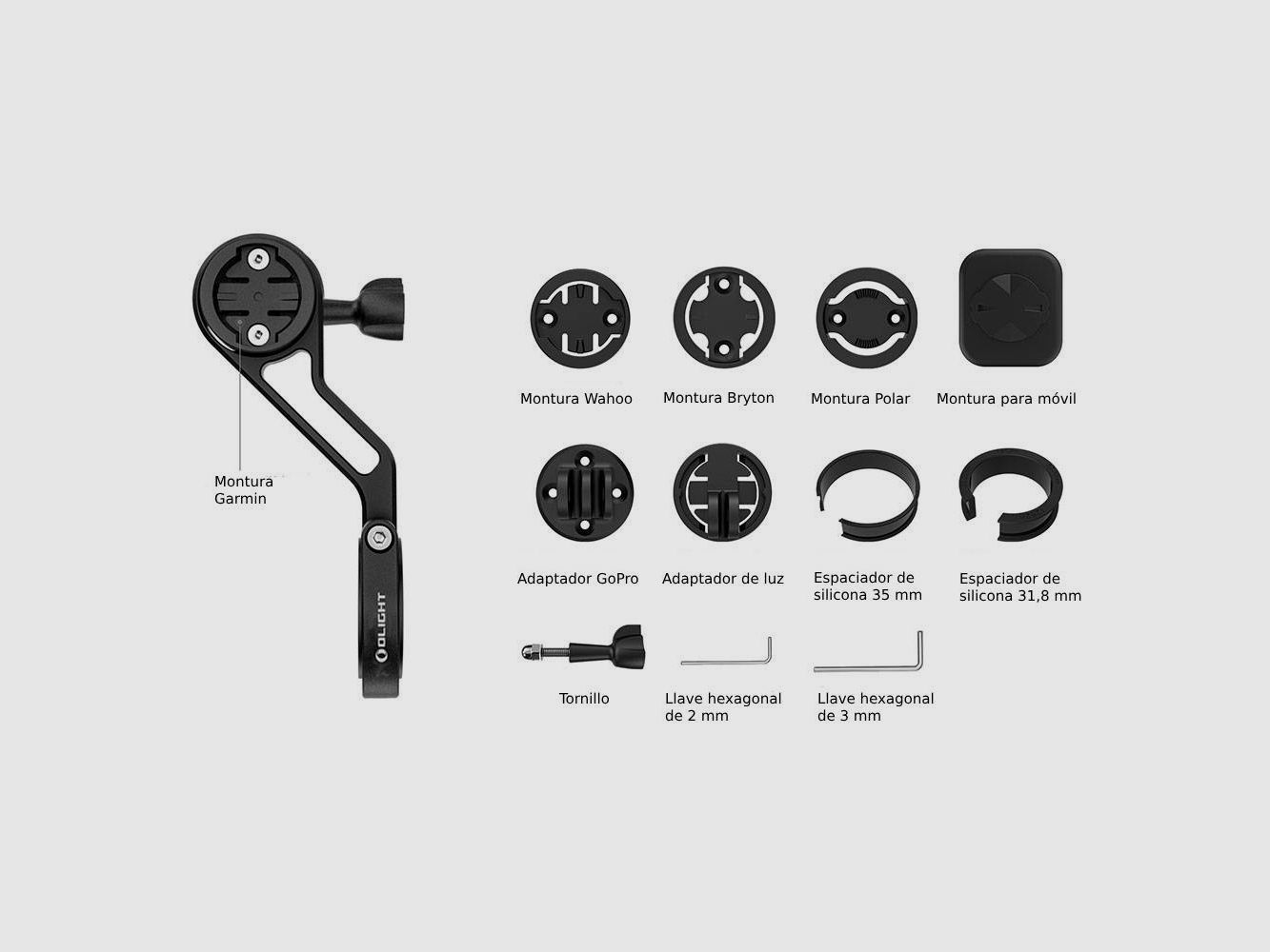 Uchwyt TTA GPS do Roweru OLIGHT Montaż przedni do Światła i GPS, zdjęcie 6 z 6