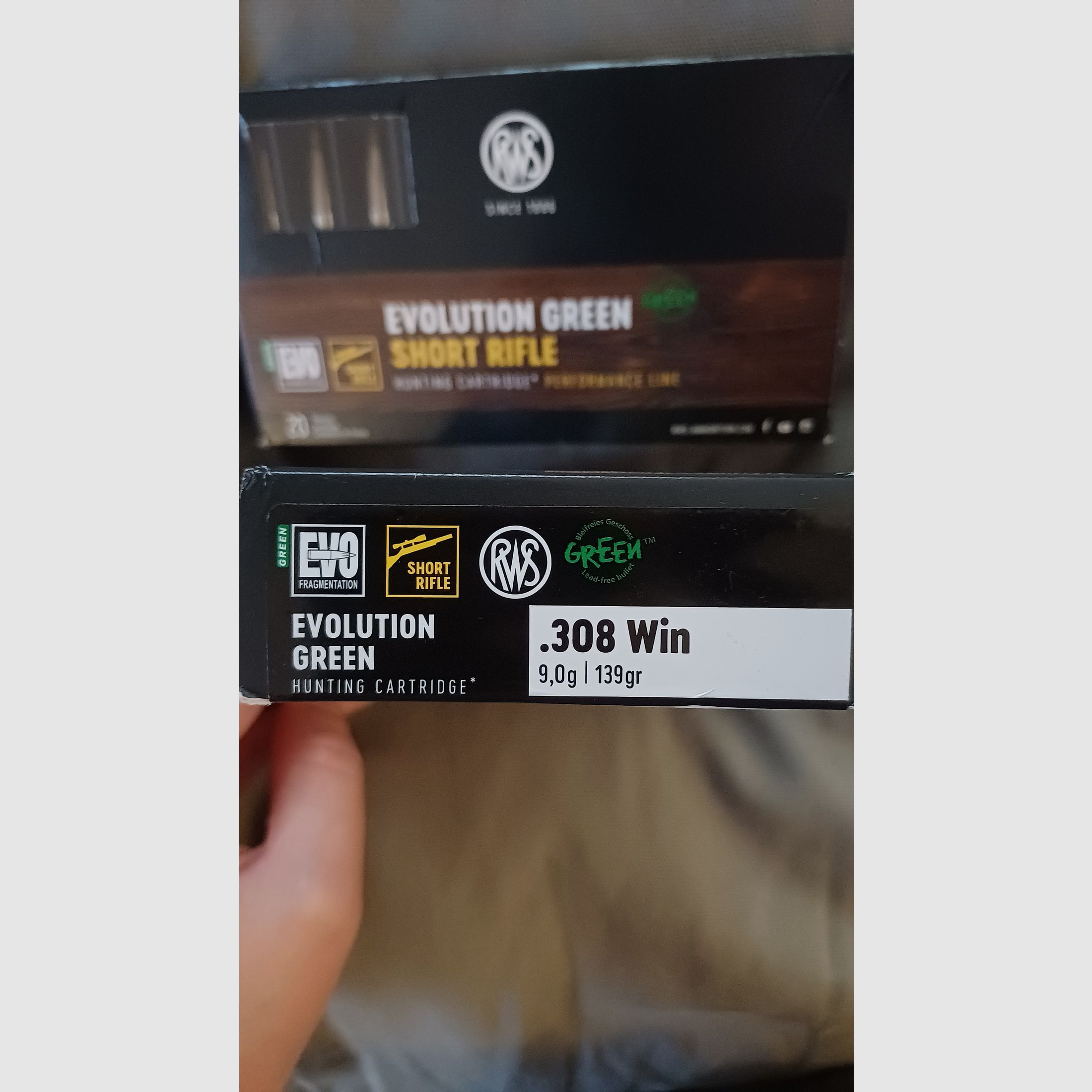 RWS Evolution Green .308 Win (Short Rifle) 50 patronen