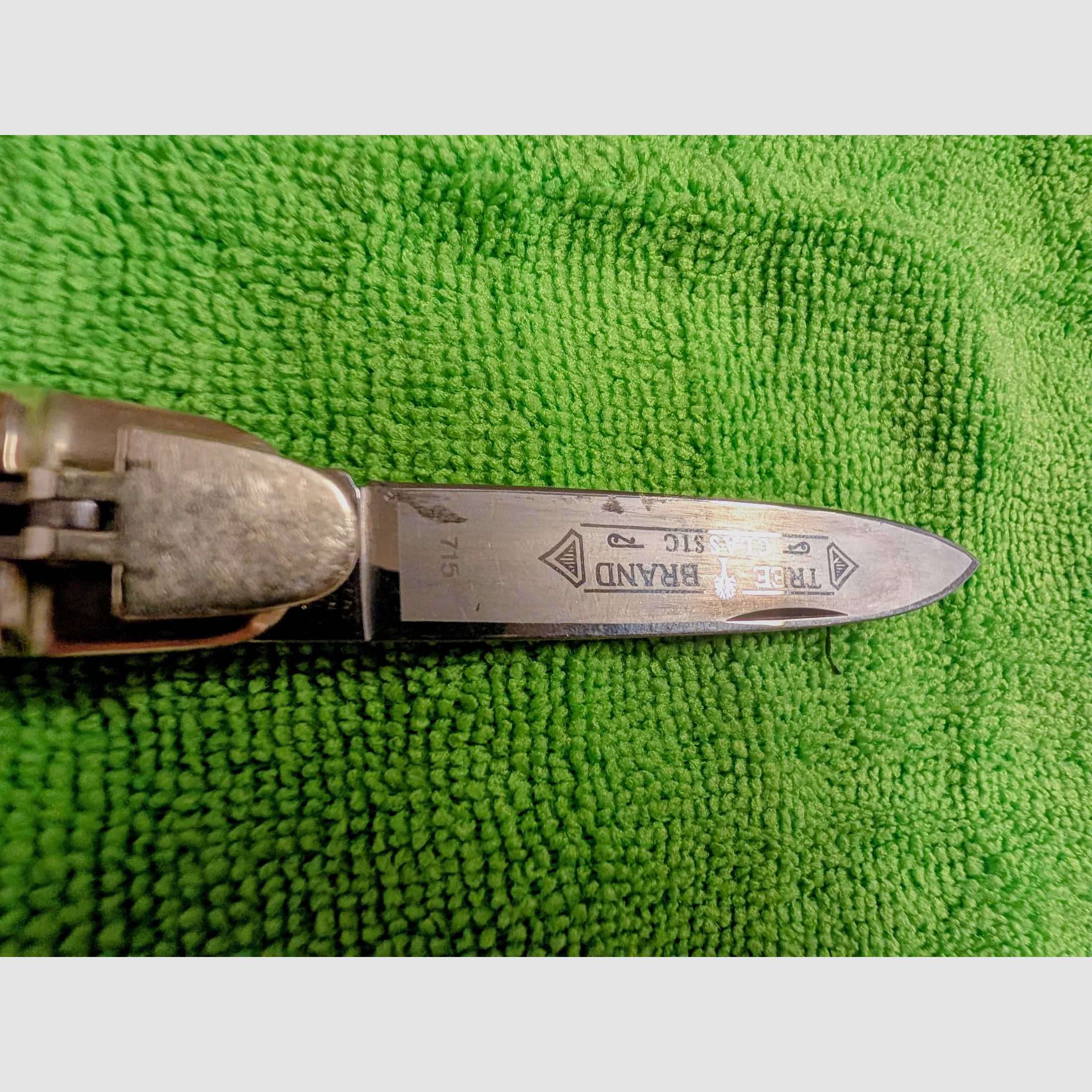 Böker Tree Brand Classic lever action knife – genuine stag horn, unpolished (blade 8 cm, compliant with weapons law)