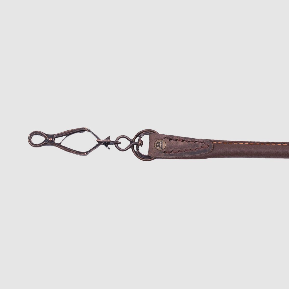 AKAH longe de pistage, en cuir d’élan, marron foncé, 135 cm, image 3 sur 3