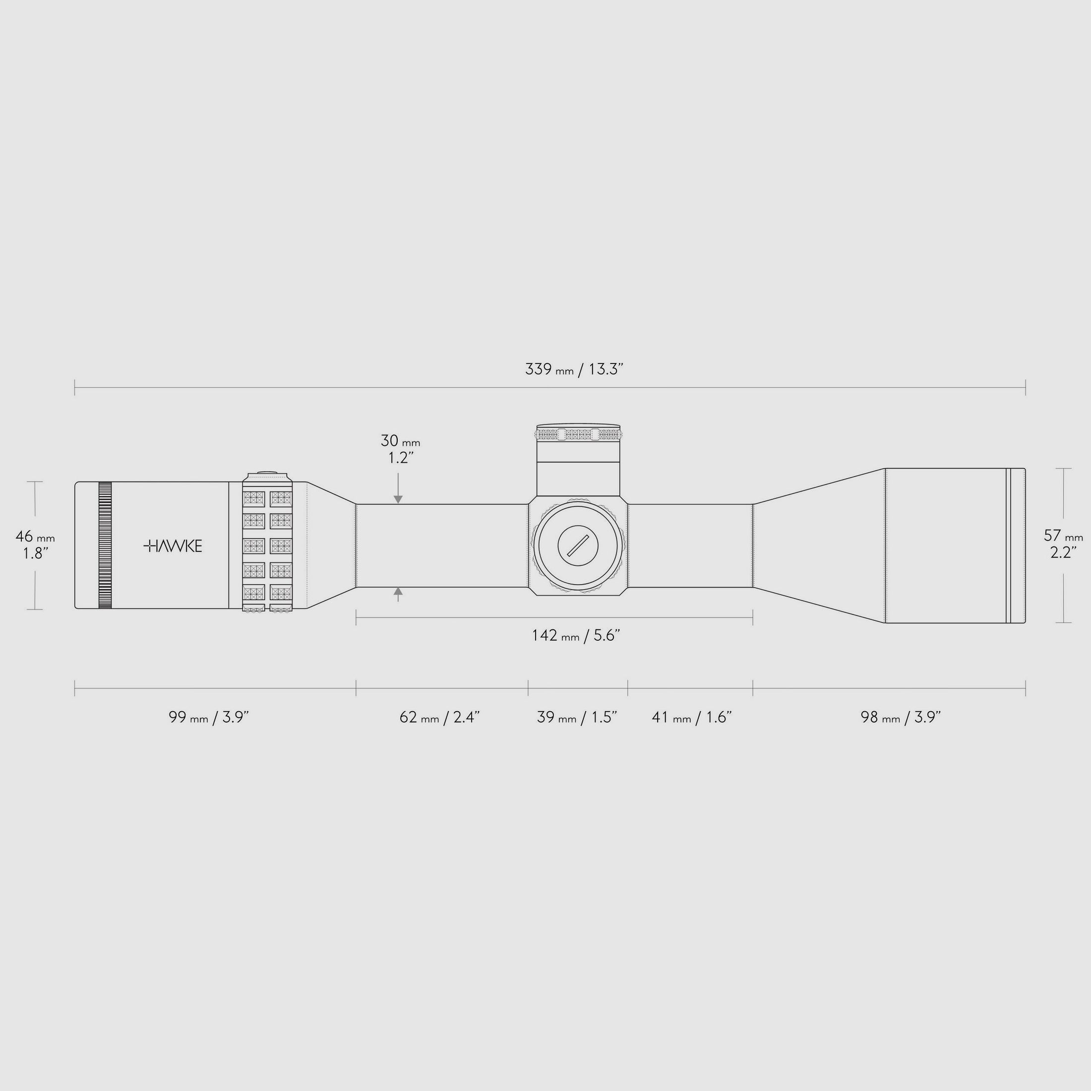 Hawke – Sidewinder 30 FFP 4-16×50 SF / 30mm / FFP Half Mil Dot +, Bild 3 von 4