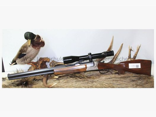 Fucile a canna rigata Krieghoff Teck con canna intercambiabile per doppietta 12/70;.30RBlaser