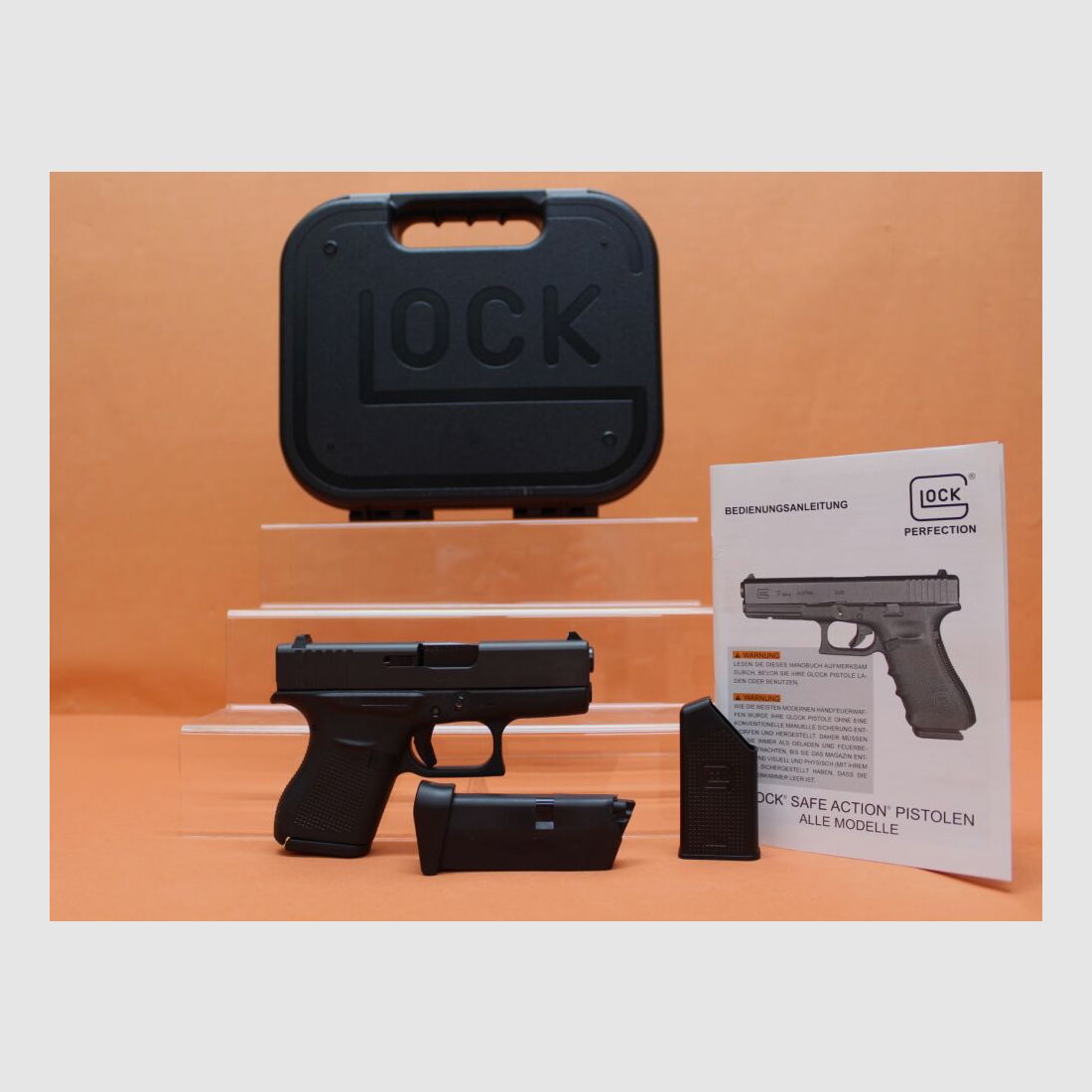 Glock Ha.Pistol 9mm Luger Glock 43 slim 86mm barrel/ spare magazine (9mm Para/ 9x19)