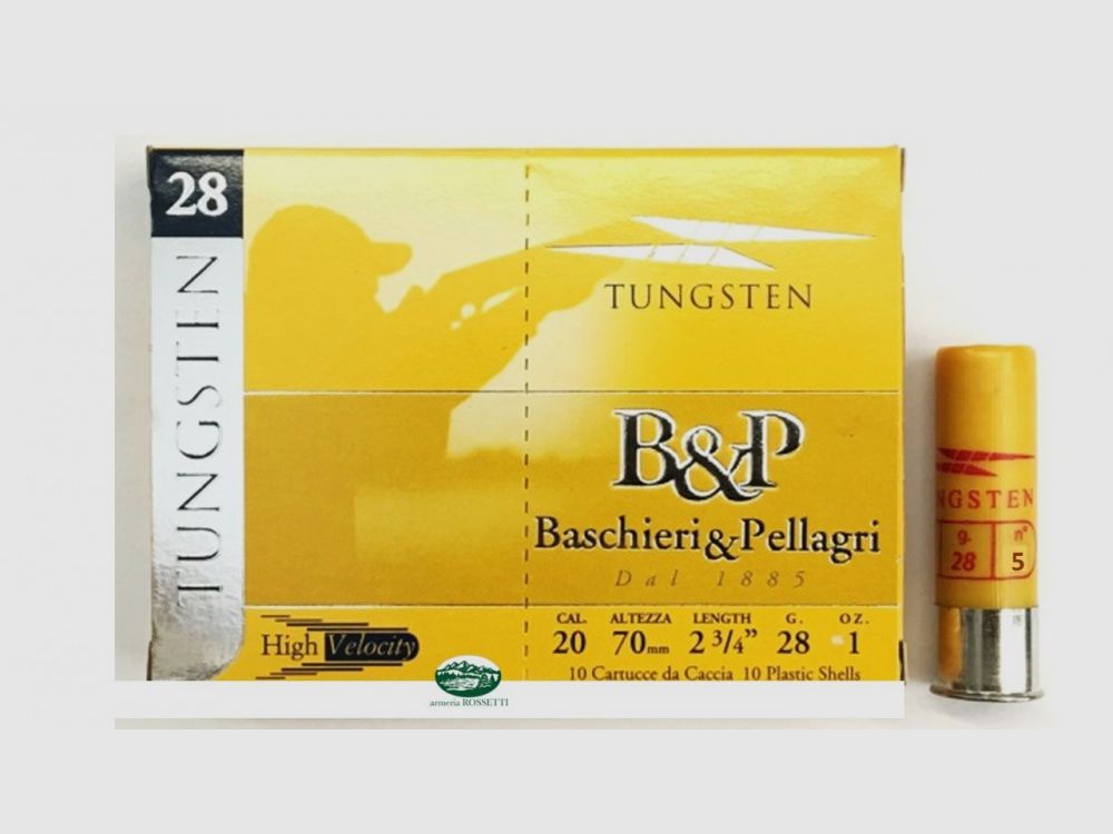 BASCHIERI & P. TUNGSTEN Kal.20 gr.28 p.5 bleifrei, Bild 1 von 2