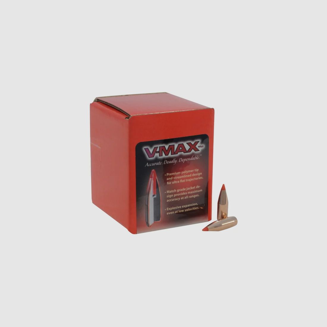 Bala Hornady 6mm/.243 V-MAX 75GR 100 piezas