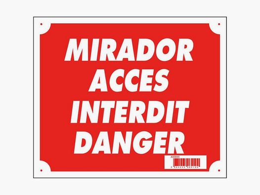 Akilux Panels Europarm "Access Forbidden High Seat Danger" 30 x 25 cm